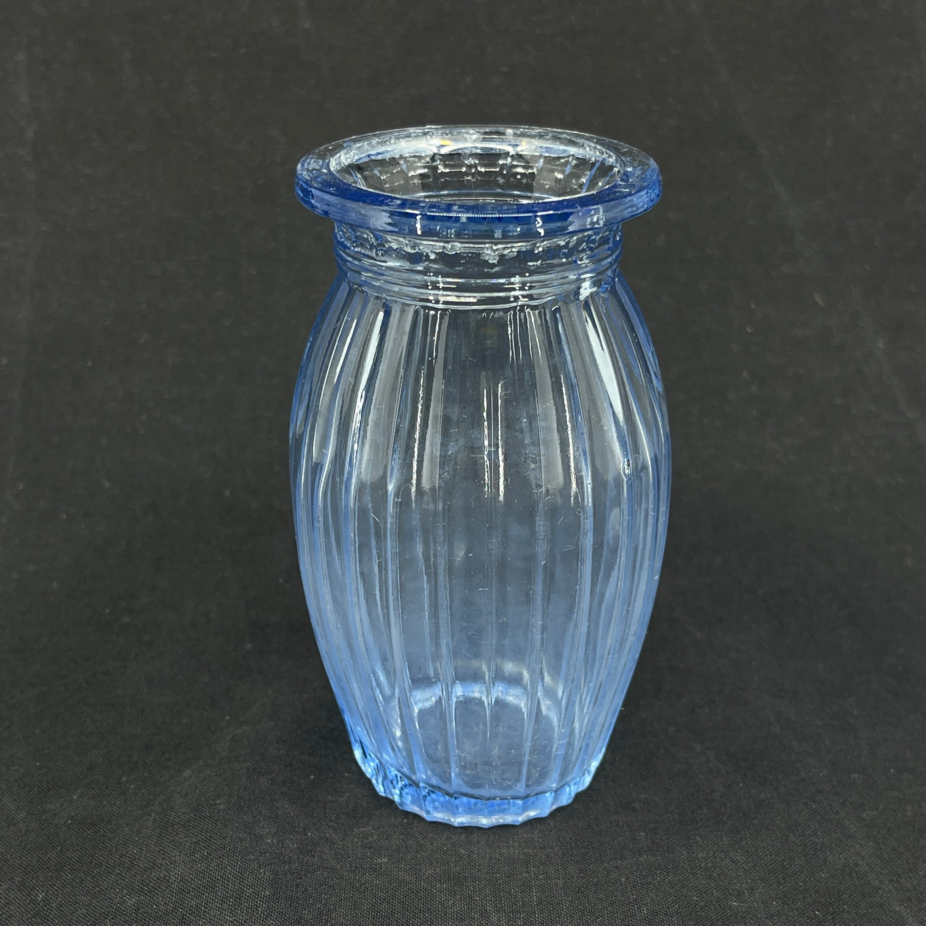 Sea blue hospital vase from Holmegaard, matted