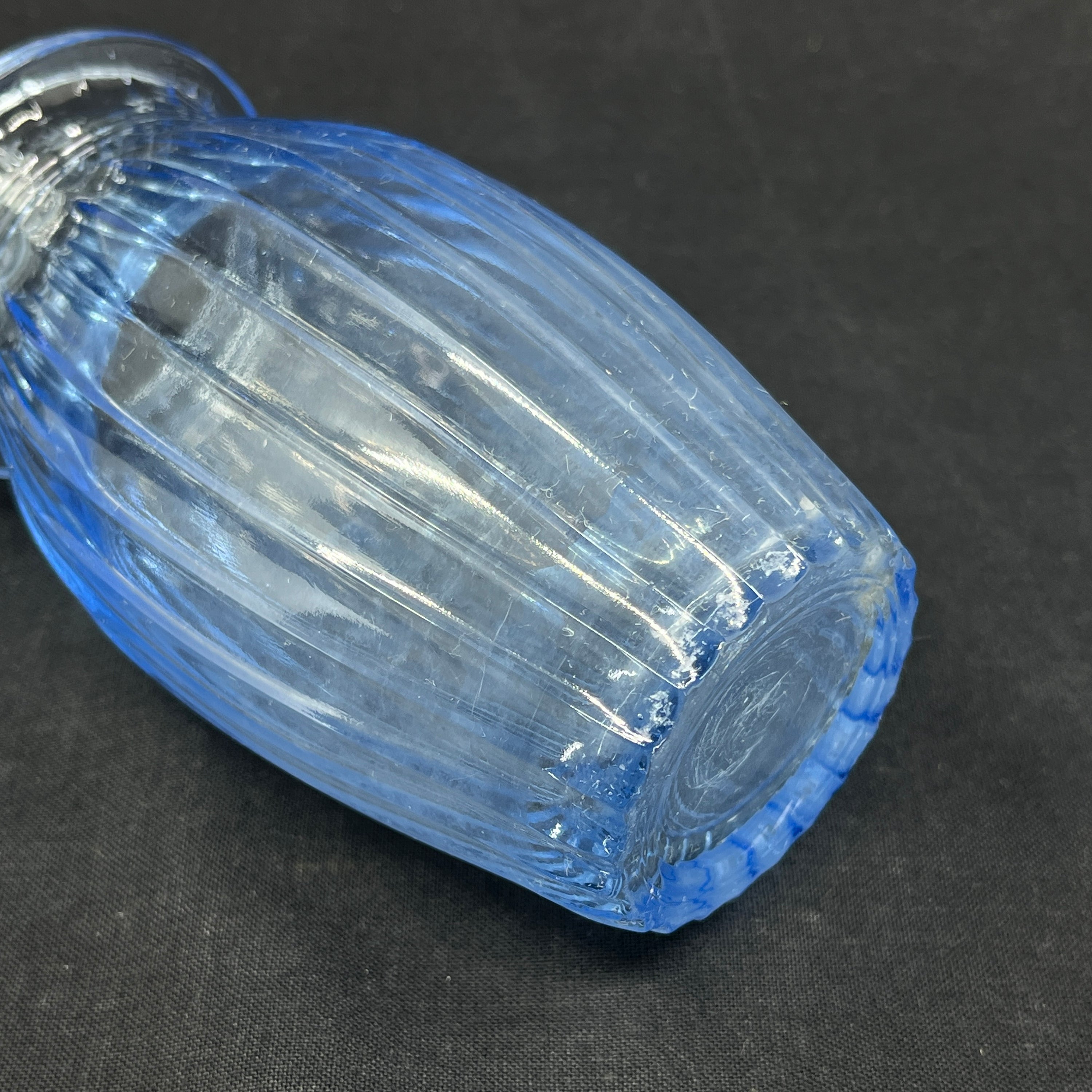Sea blue hospital vase from Holmegaard, matted