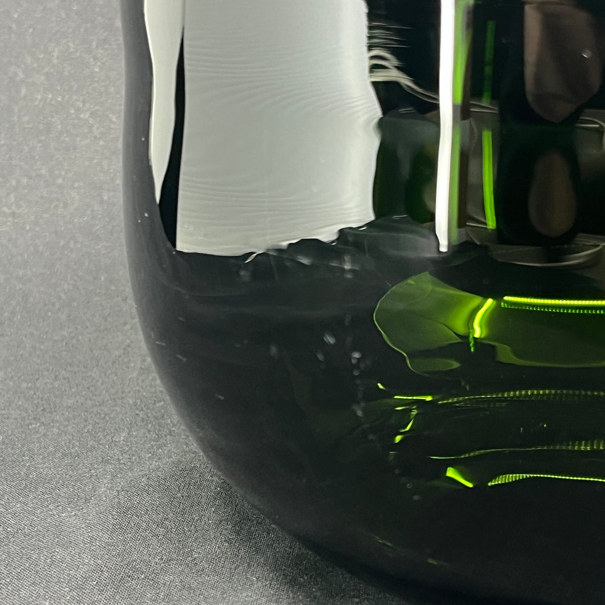 Transparent green Palet bowl, 18 cm.
