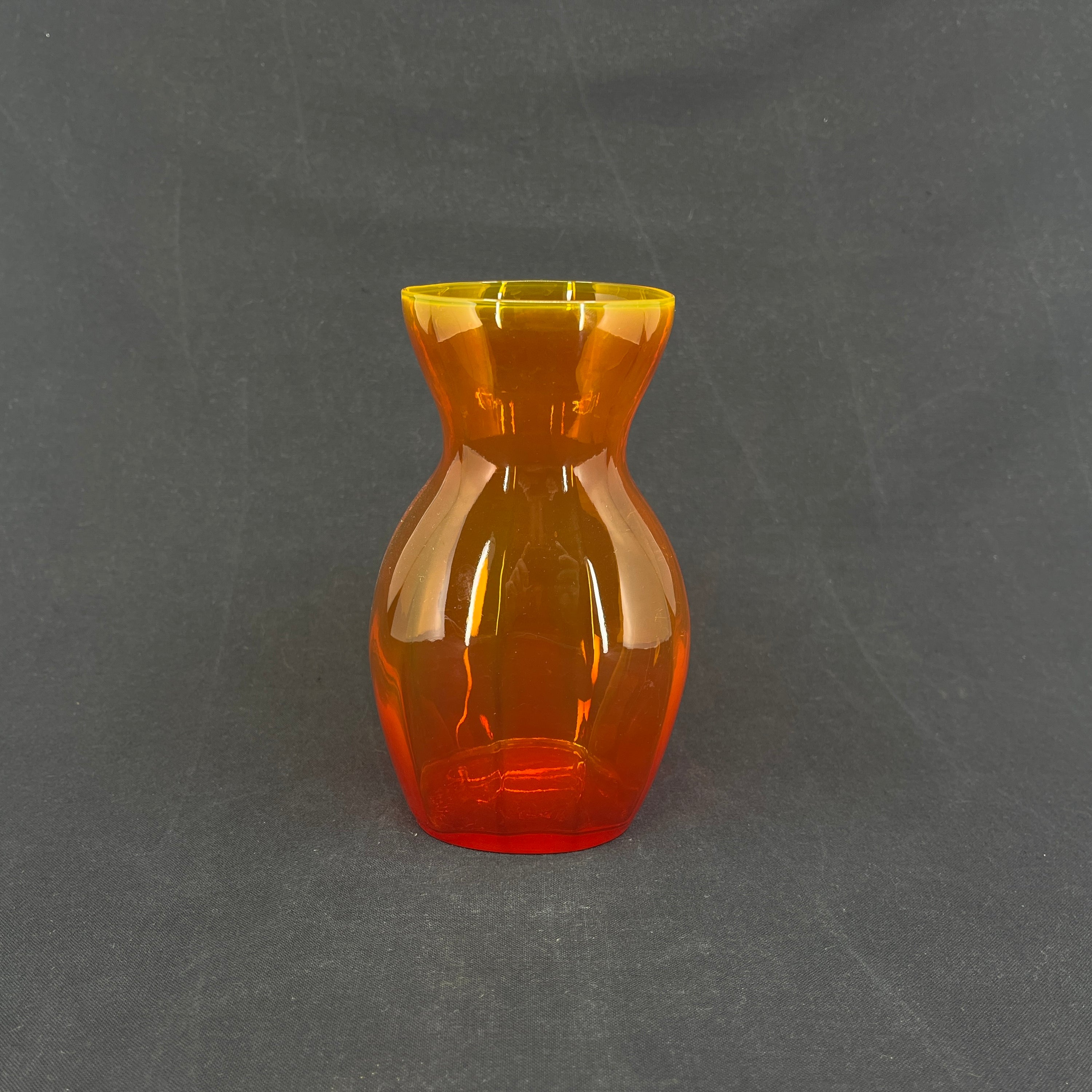 Rare orange hyacinth glass from Kastrup Glasværk
