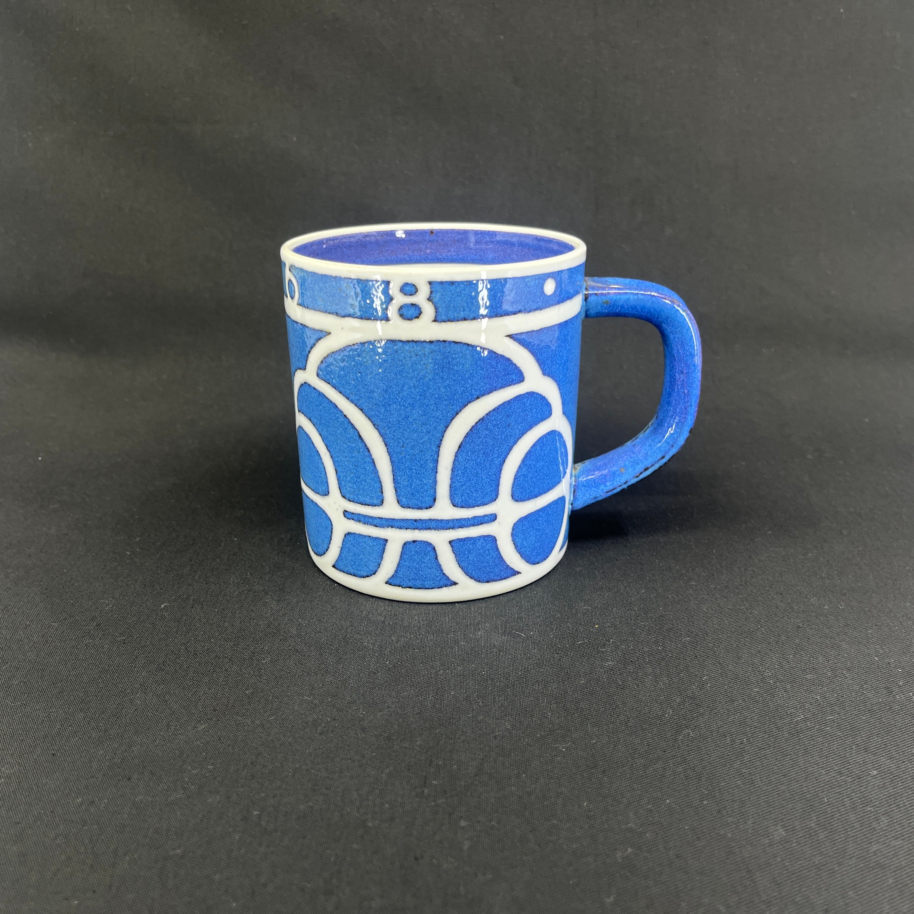 Royal Copenhagen large year mug 1968, engraved