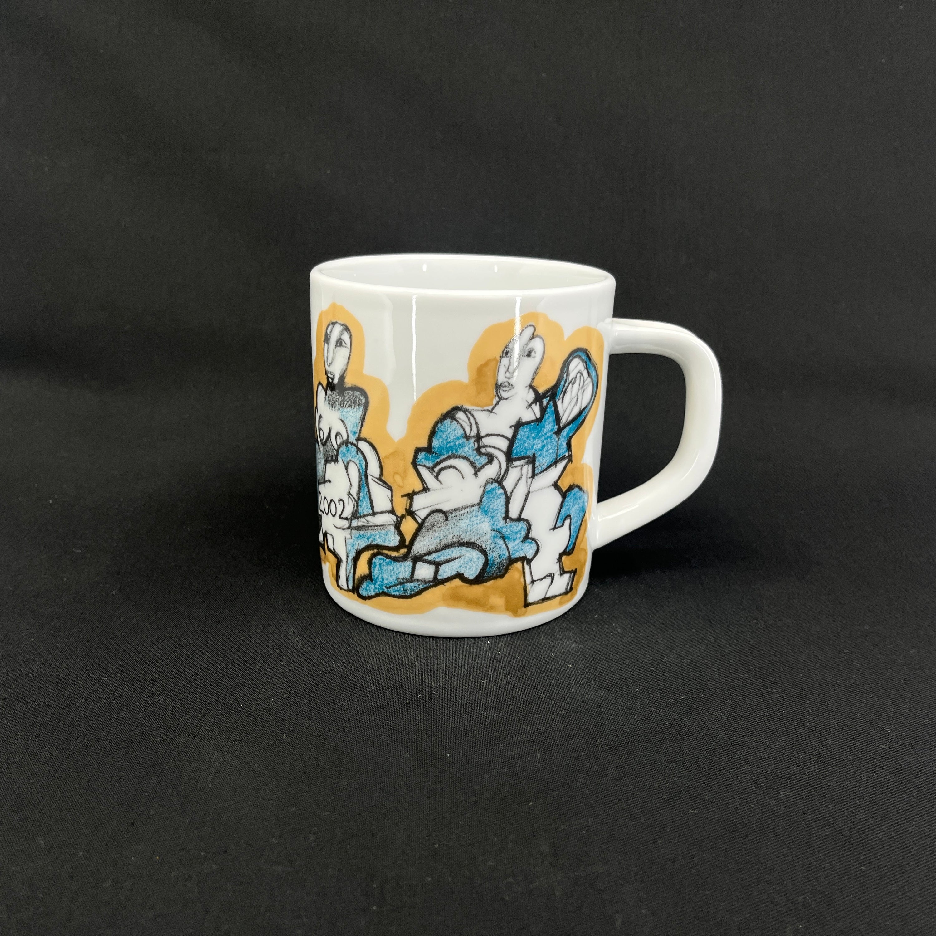 Royal Copenhagen large year mug 2002, engraved