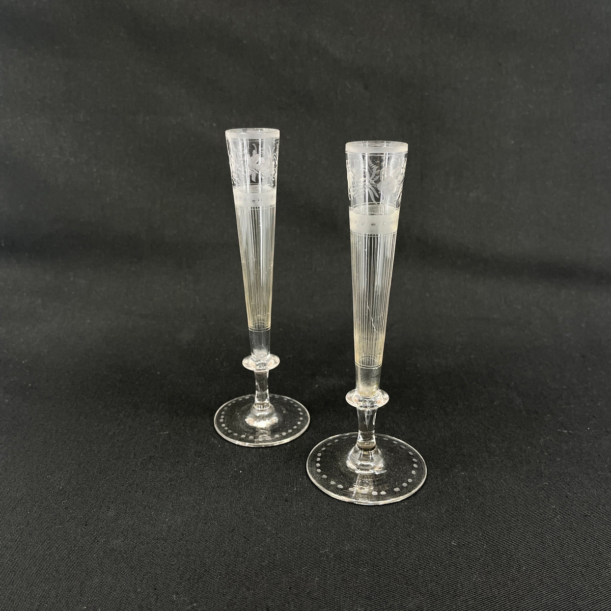 A pair of solifleur vases from the late 1800s
