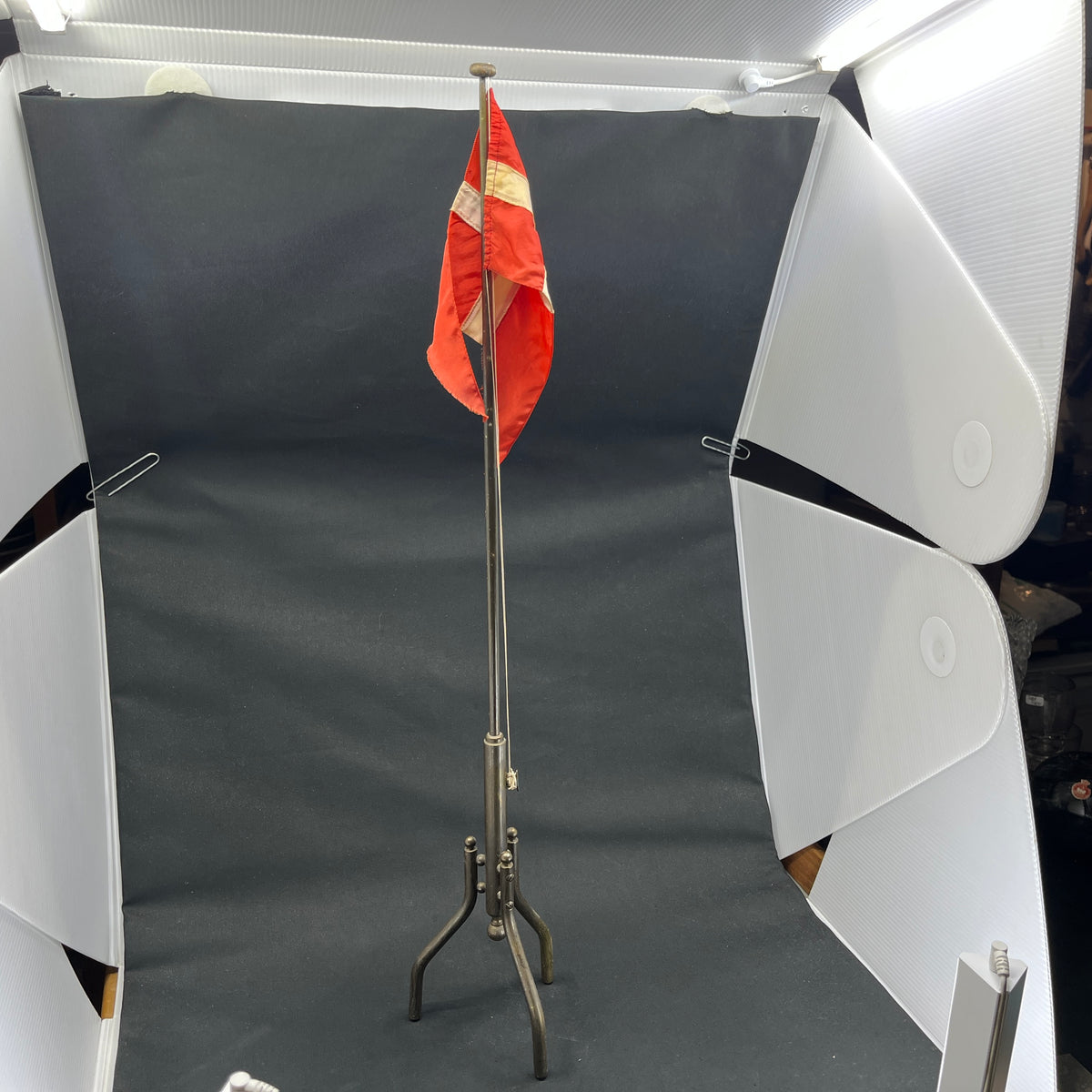 Flagstang i messing, 3-delt fod