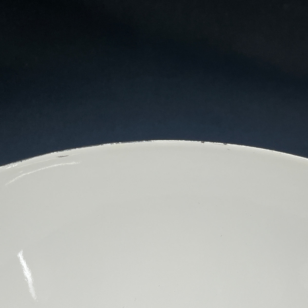 Hvid Krenitskål fra 1950'erne, 25 cm.