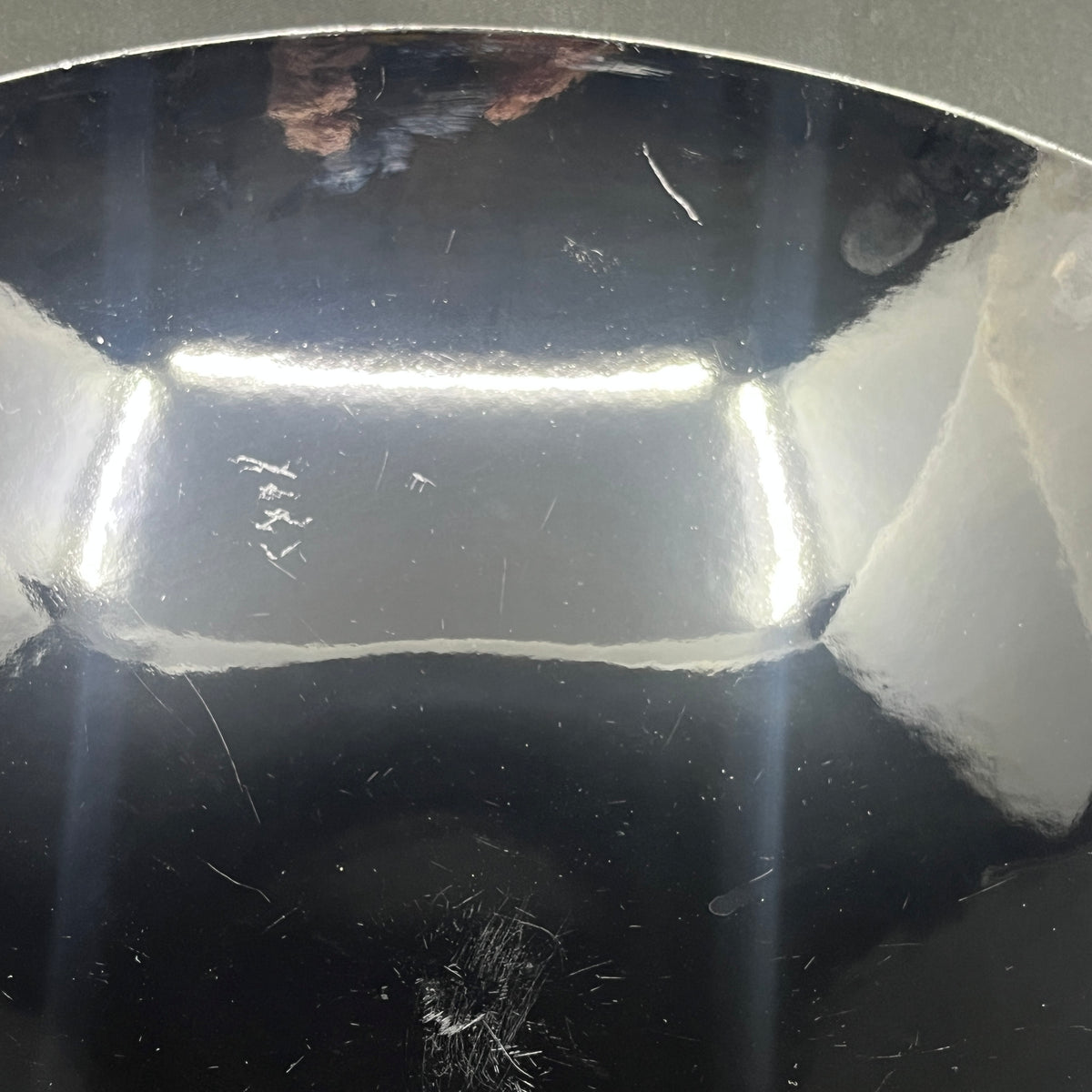 Black Krenit bowl from the 1950s, 38 cm.