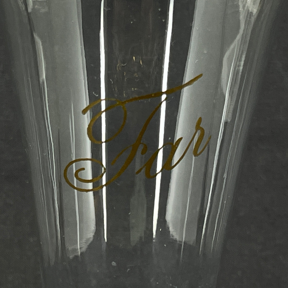 Beer glass with text - "Dad"