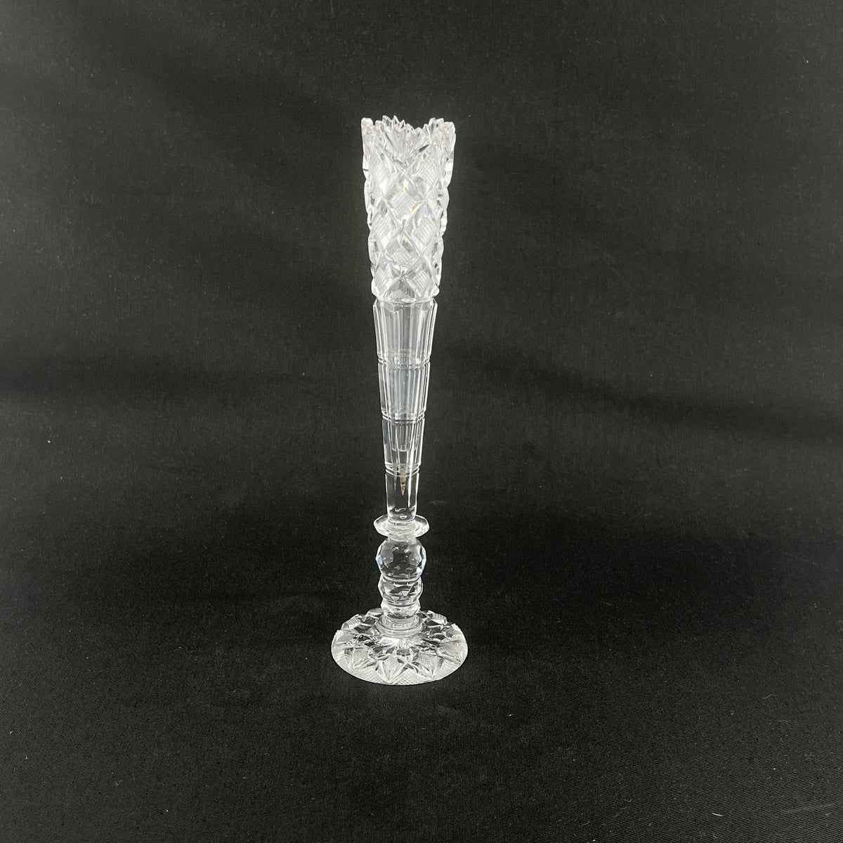 Solifleur vase i krystalglas fra 1900 tallets begyndelse