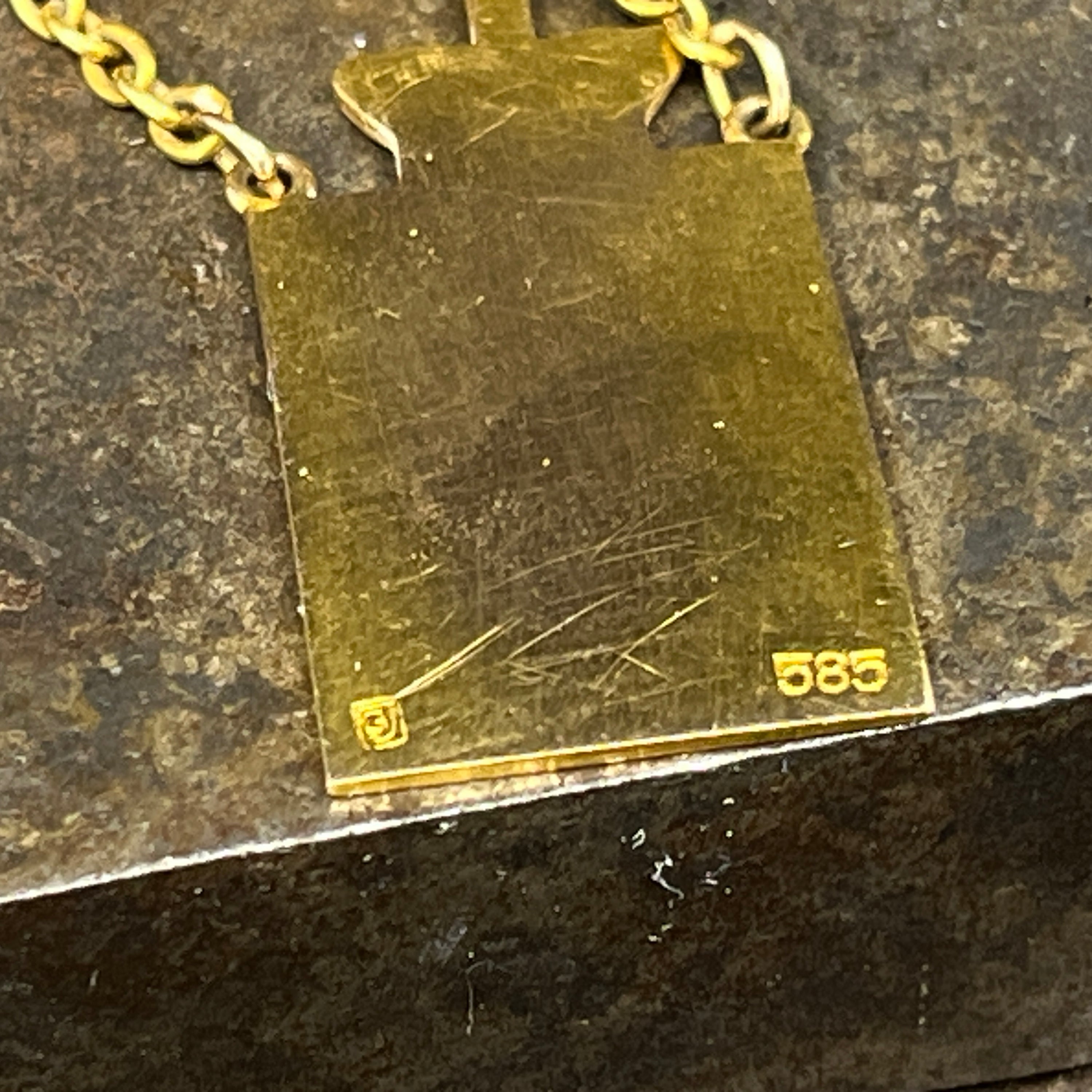 Kongemærke med bjælke 1870-1945 i guld