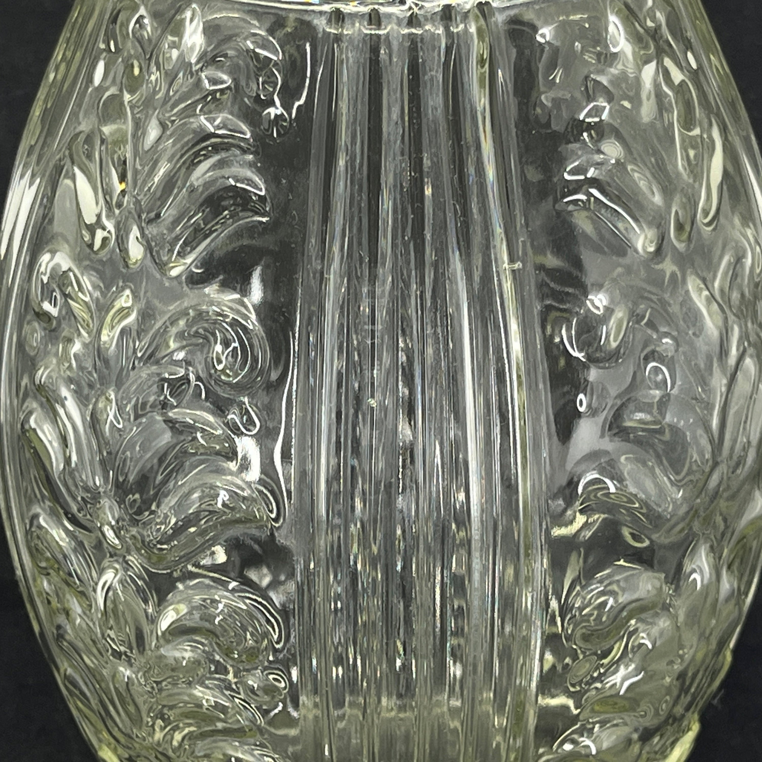 Clear pressed glass vase from Holmegaard