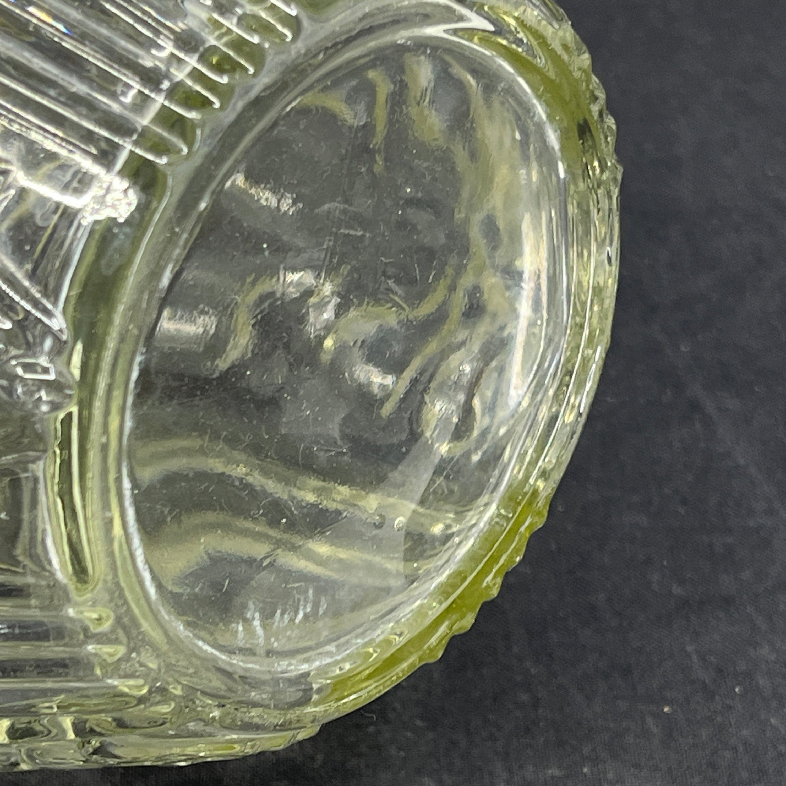 Clear pressed glass vase from Holmegaard