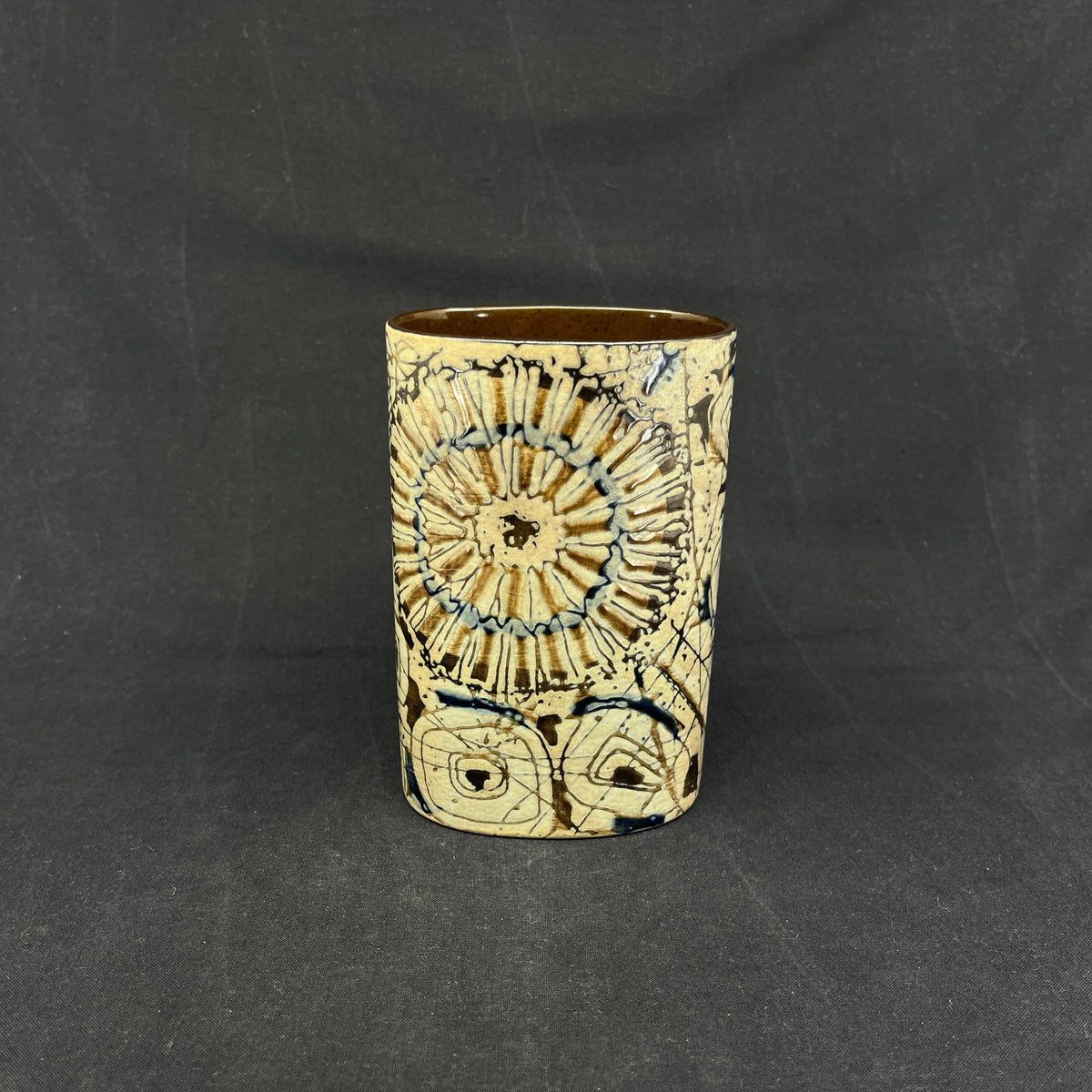 Rare oval Baca vase