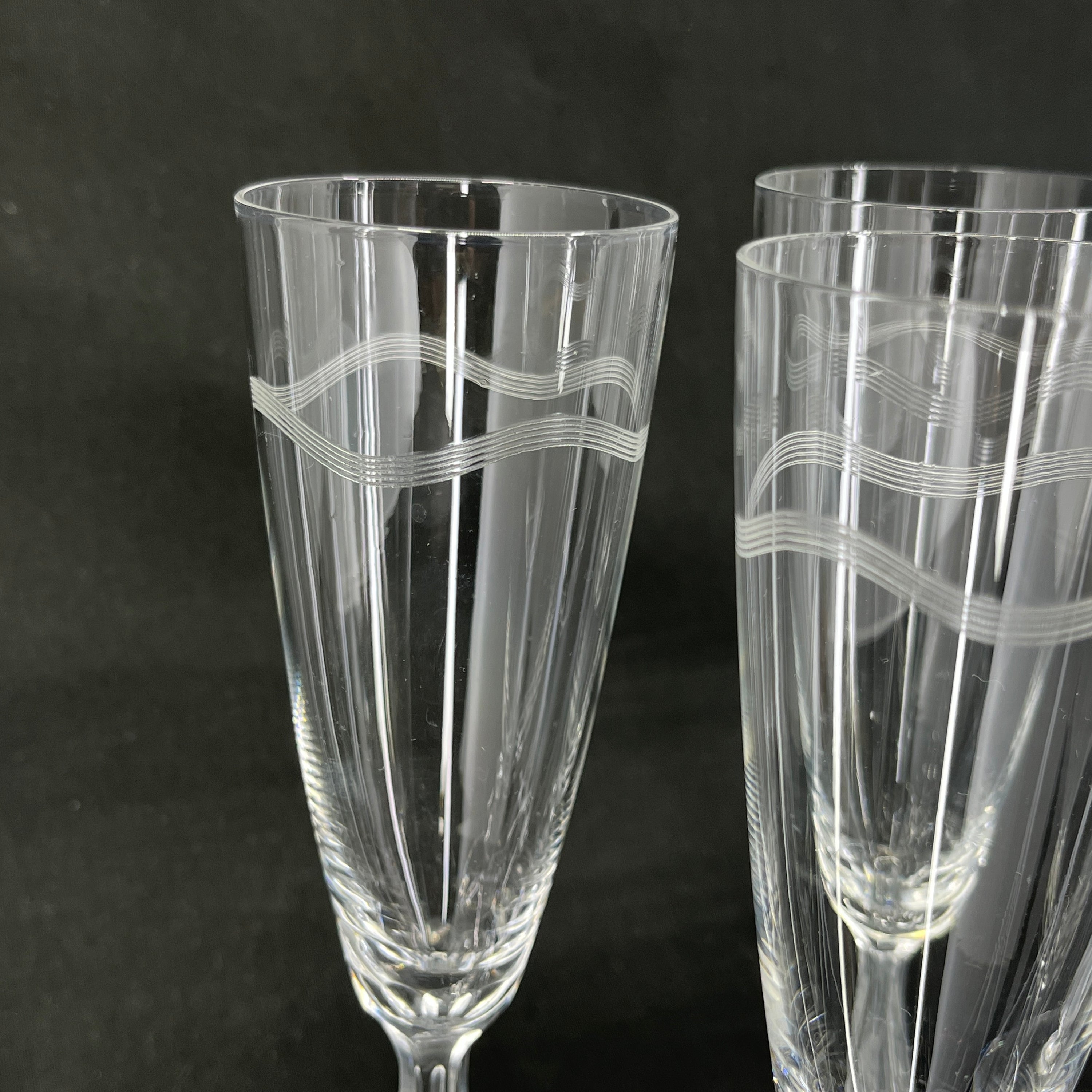 6 champagnefløjter fra 1920'erne