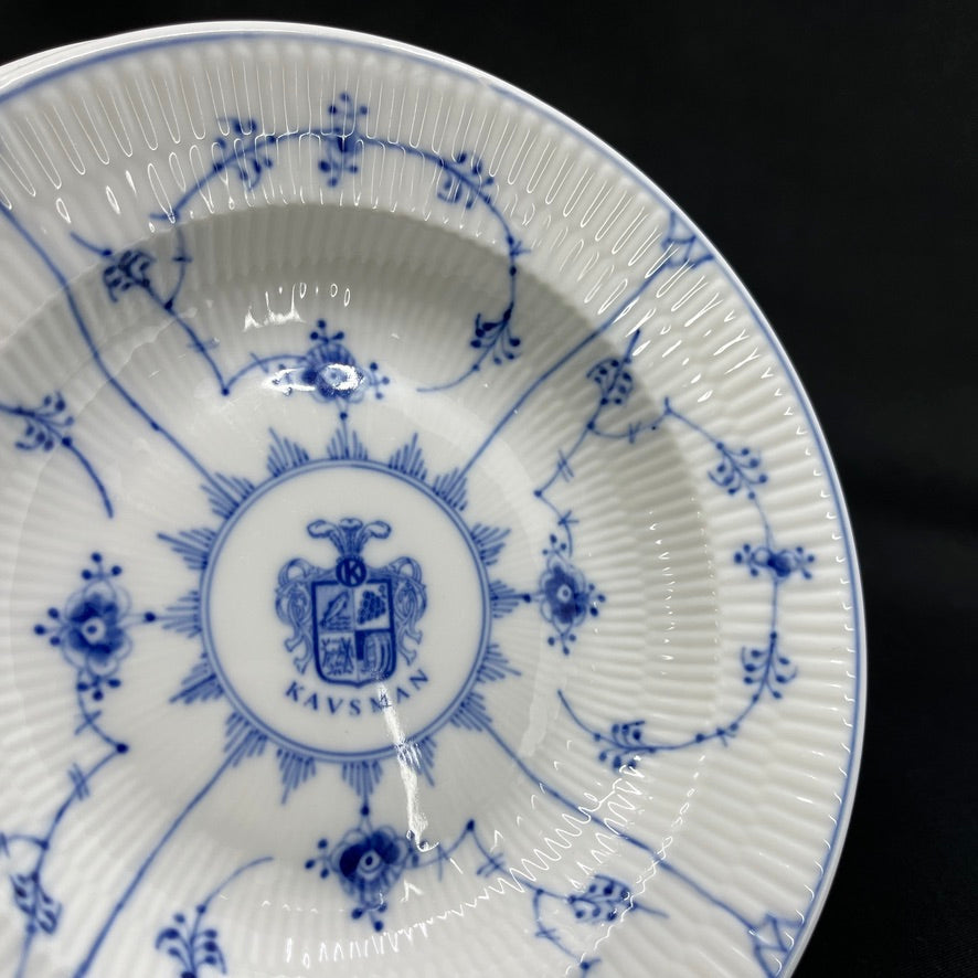Blue Fluted Plain deep plate from Kavsman, 1/500