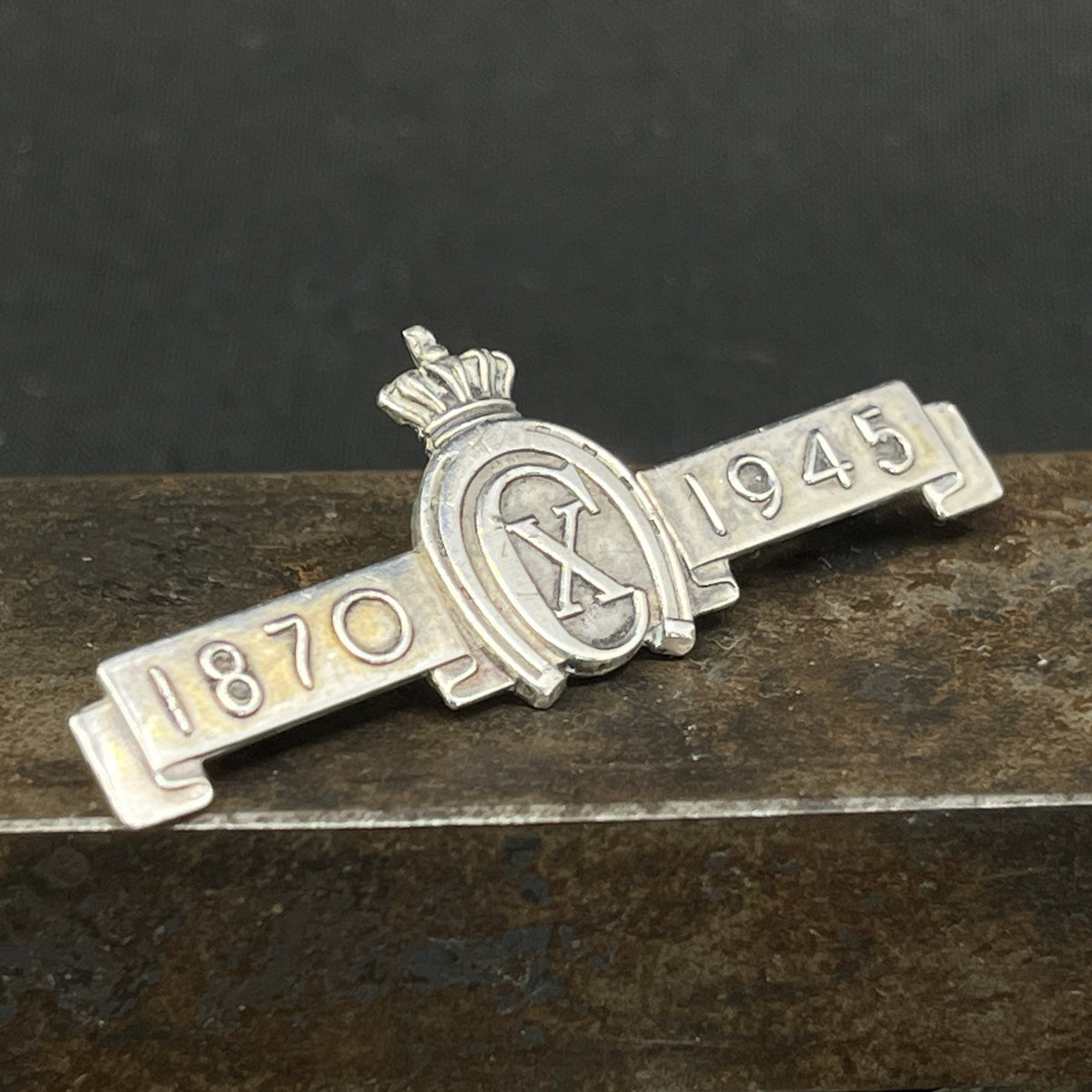 Christian d. 10 - broche i sølv