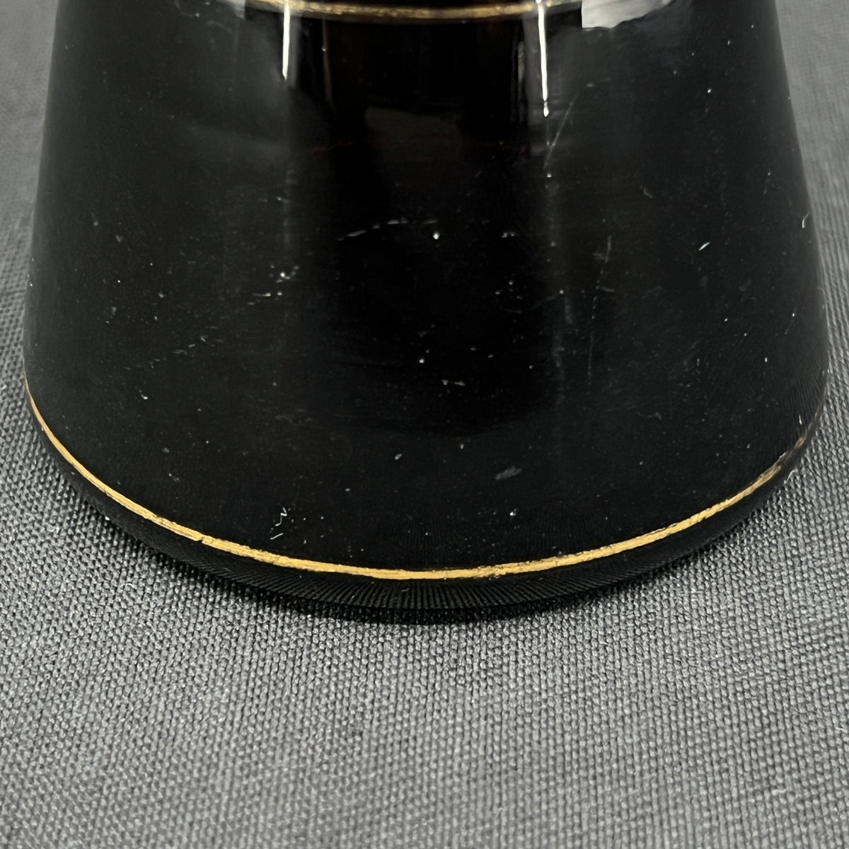 Rare manganese tulip glass from Holmegaard with gold