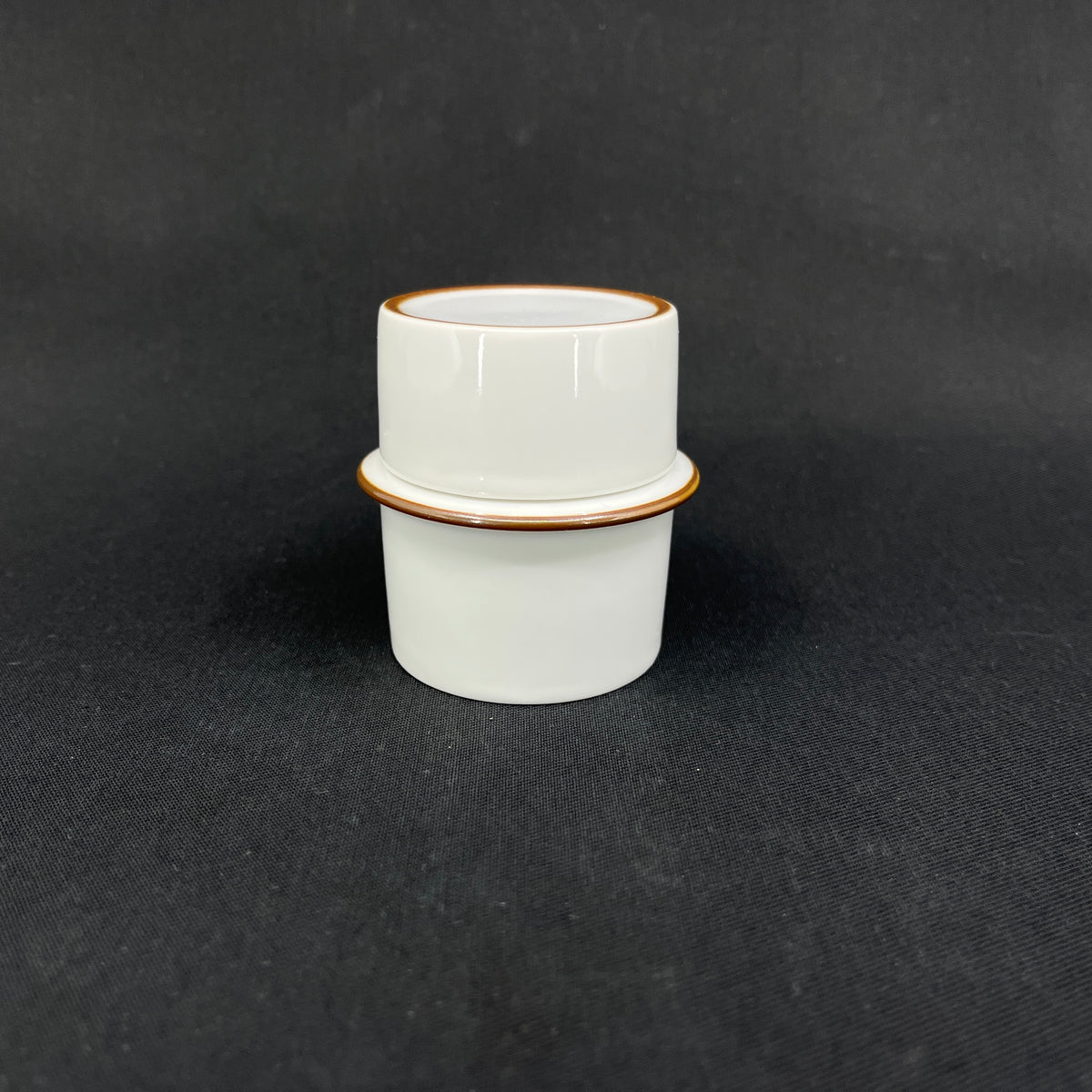 Brown Domino mustard pot