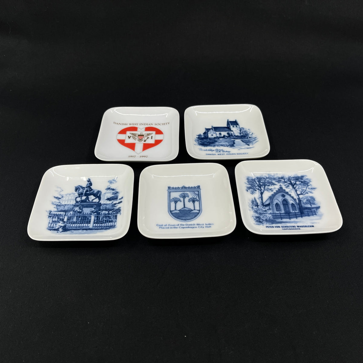 Samling platter fra Dansk Vestindisk Selskab