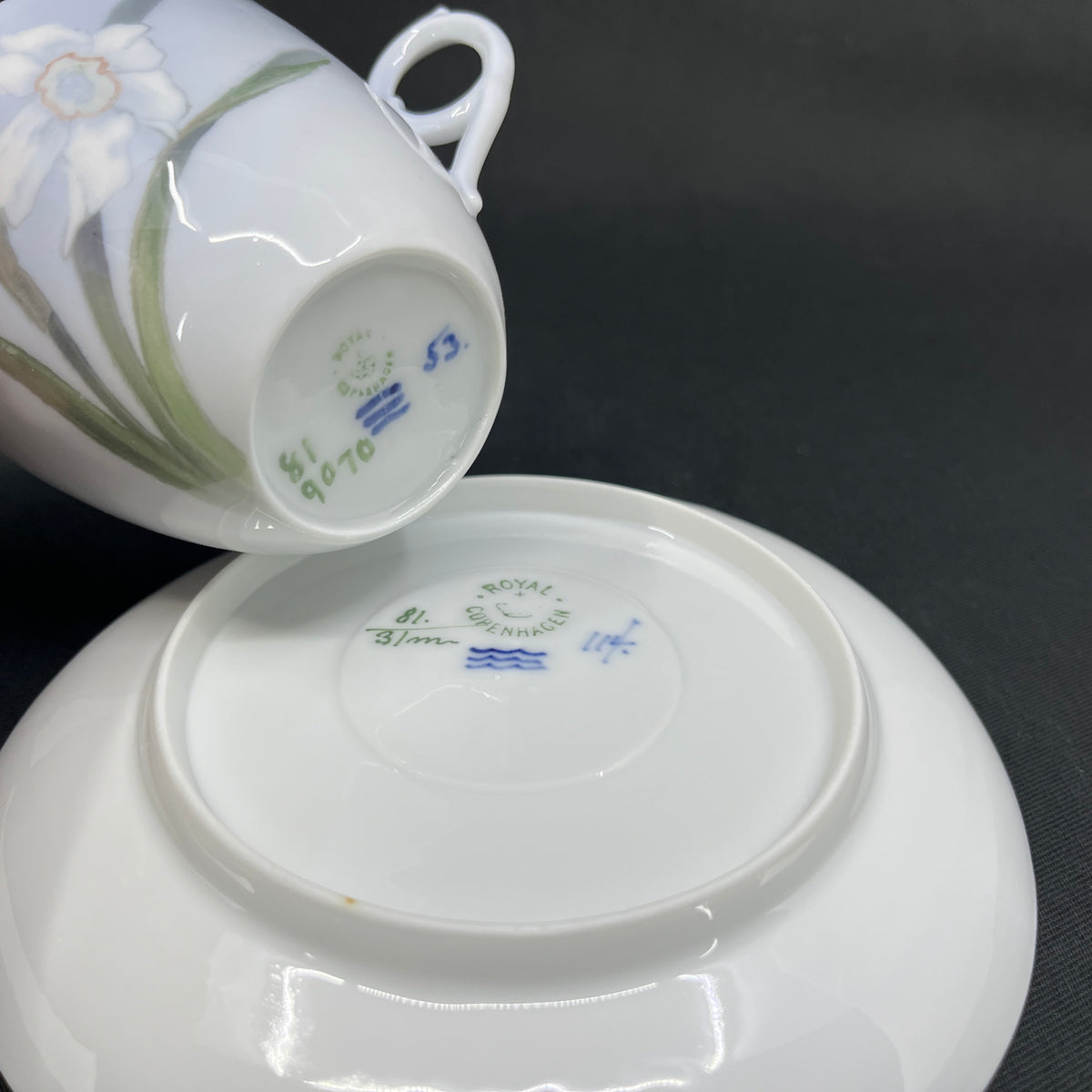 Art nouveau kaffekop fra Royal Copenhagen - Pinselilje