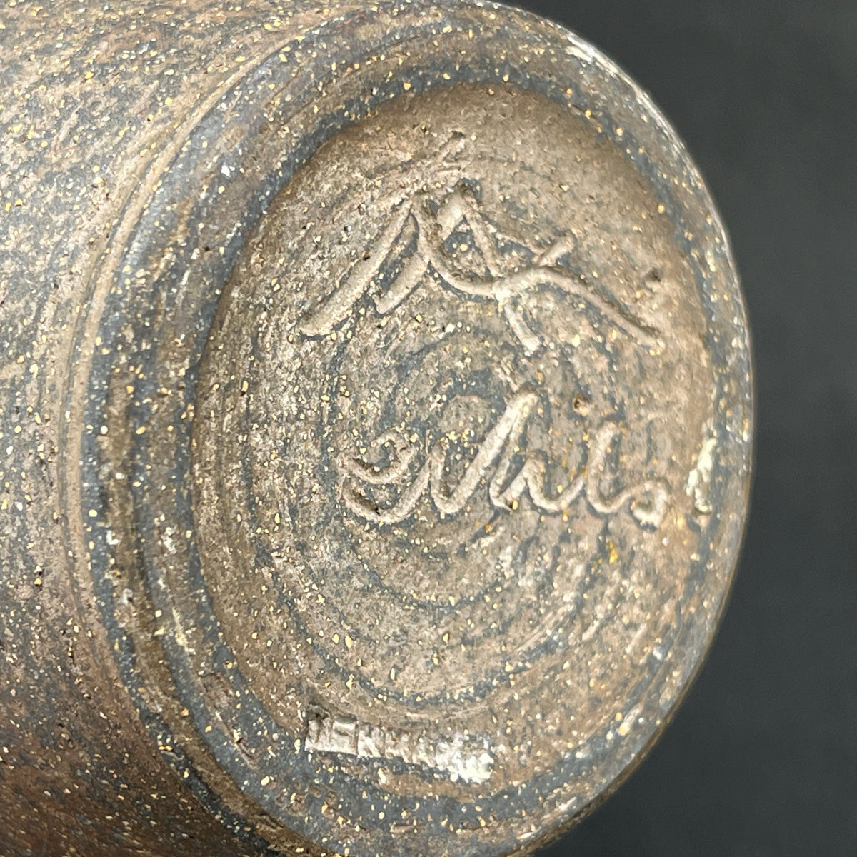 Kähler vase med blå glasur, 15 cm.