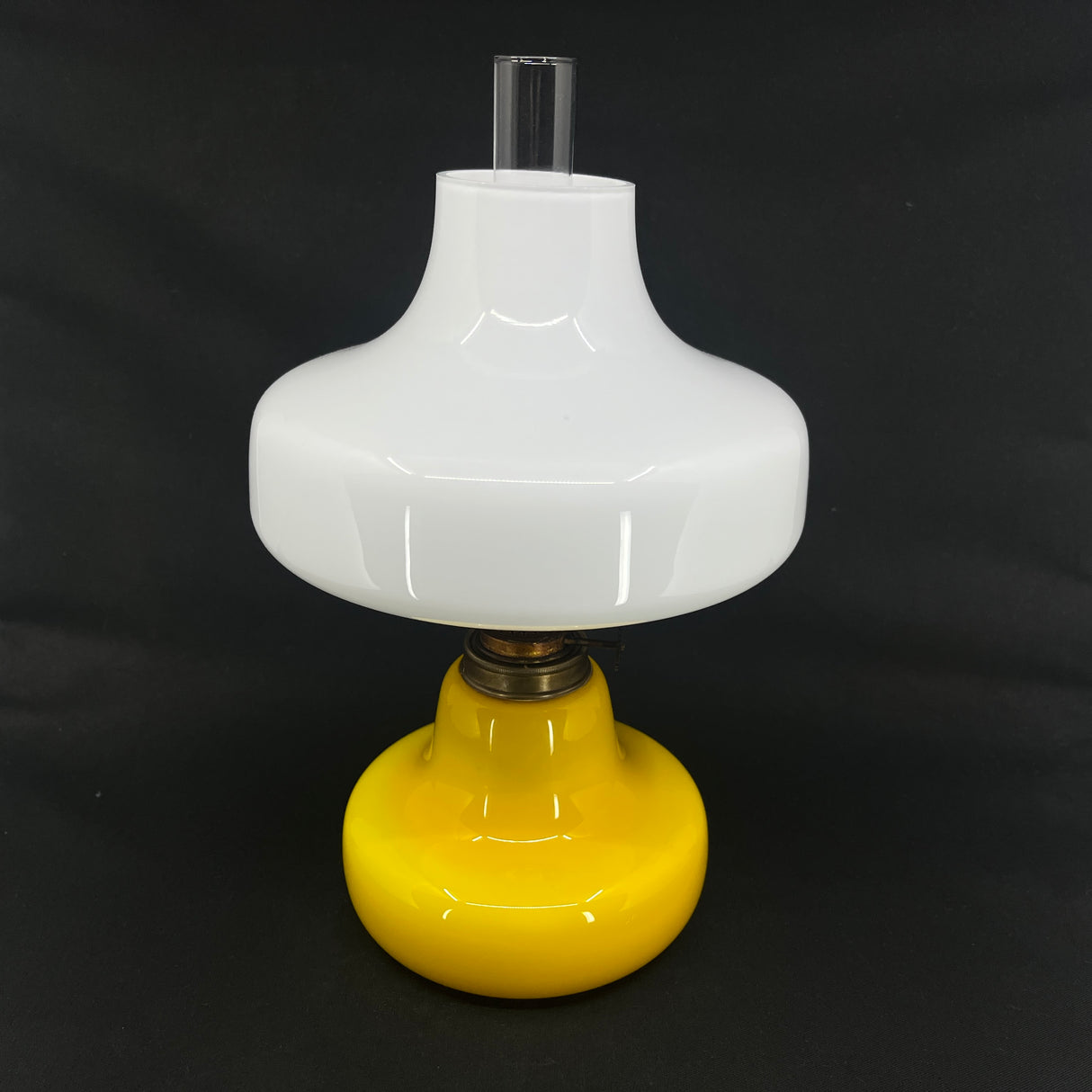 Oline oil lamp from Fyens Glasværk - Yellow