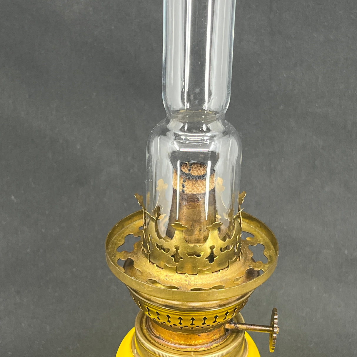 Oline oil lamp from Fyens Glasværk - Yellow