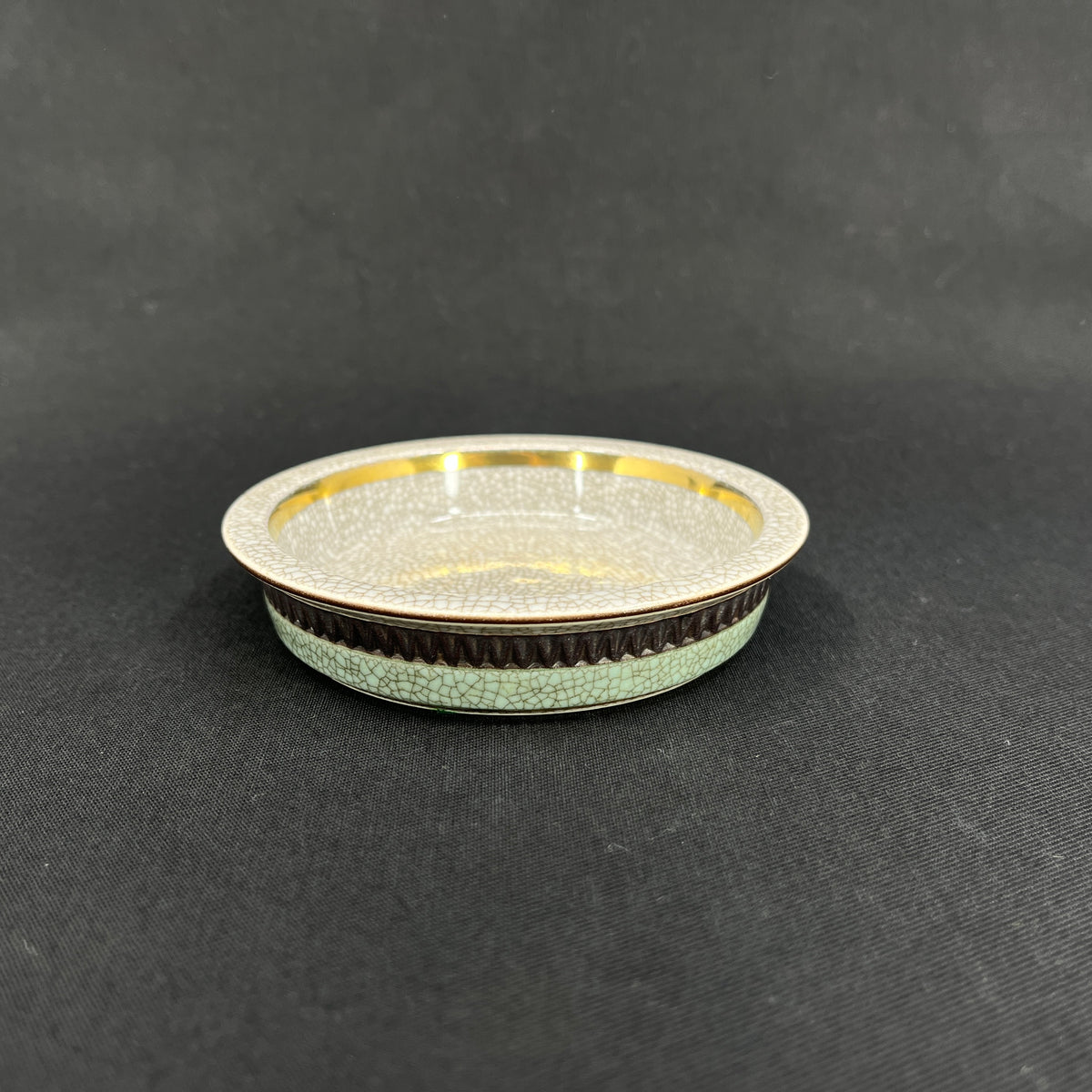 Green Royal Copenhagen craquelure bowl