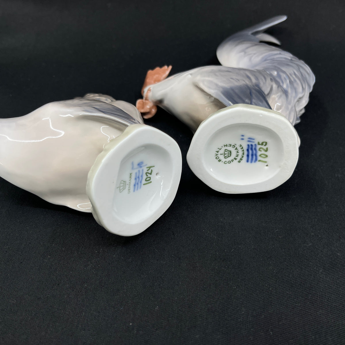 Rooster and hen from Royal Copenhagen