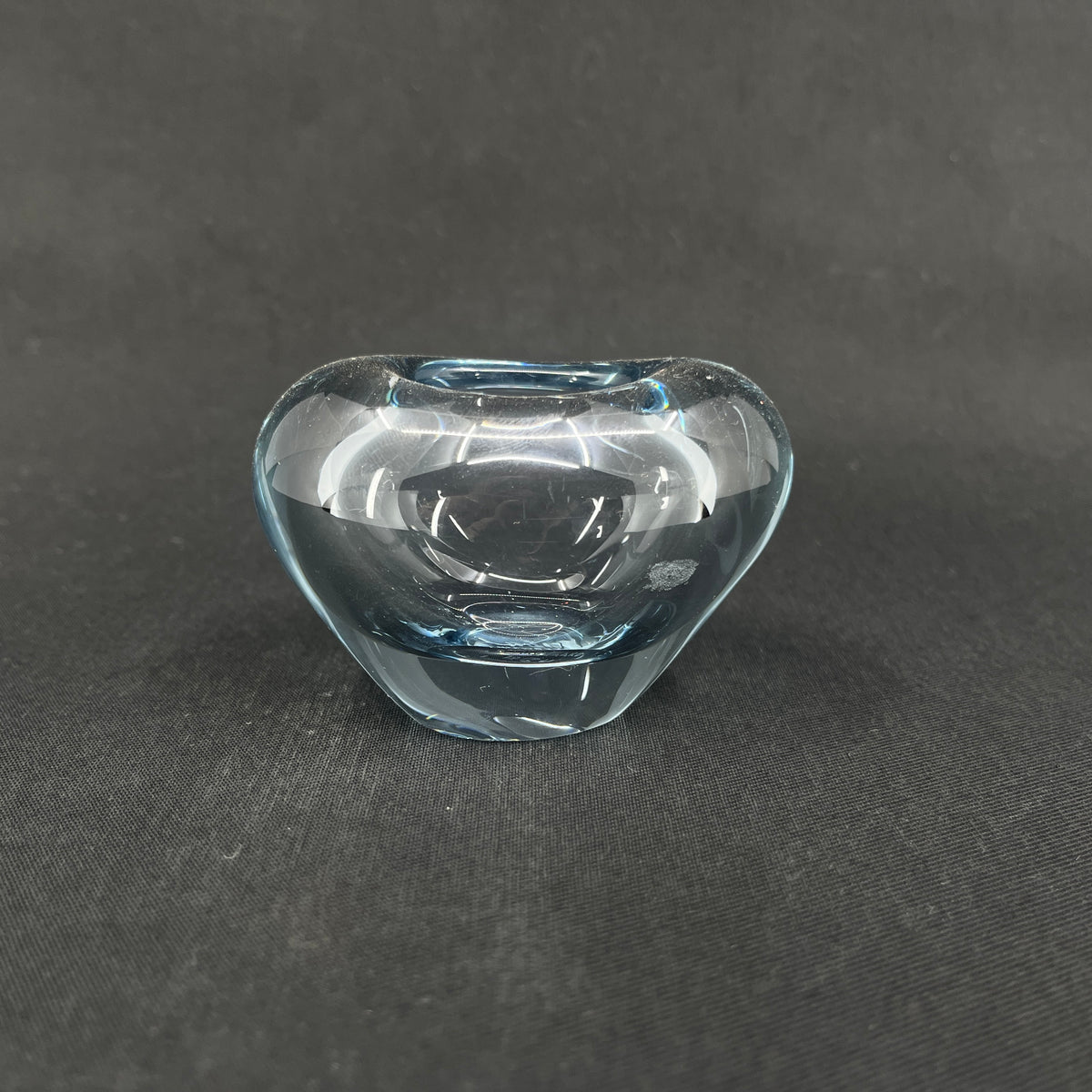 Aqua blå hjertevase fra Holmegaard, 5 cm.