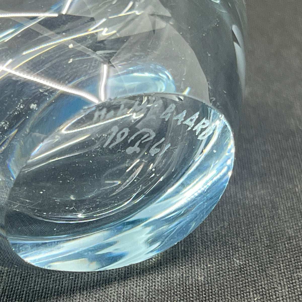 Aqua blå hjertevase fra Holmegaard, 5 cm.