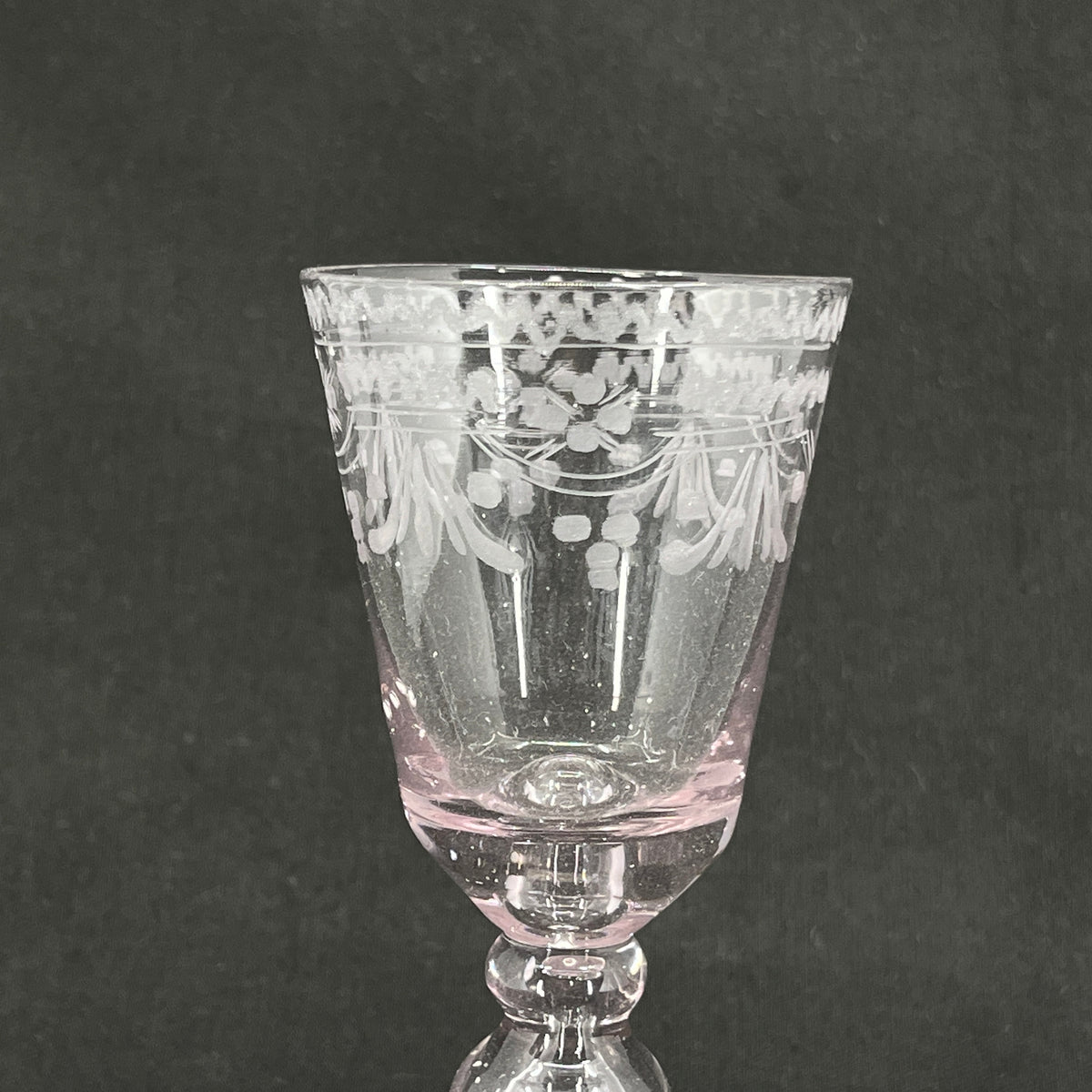 18th-century Hessian wine glass with engravings