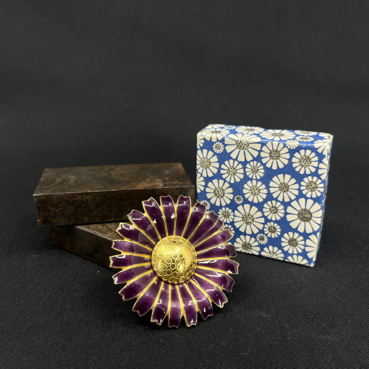 Original Anton Michelsen Marguerite broche - Lilla