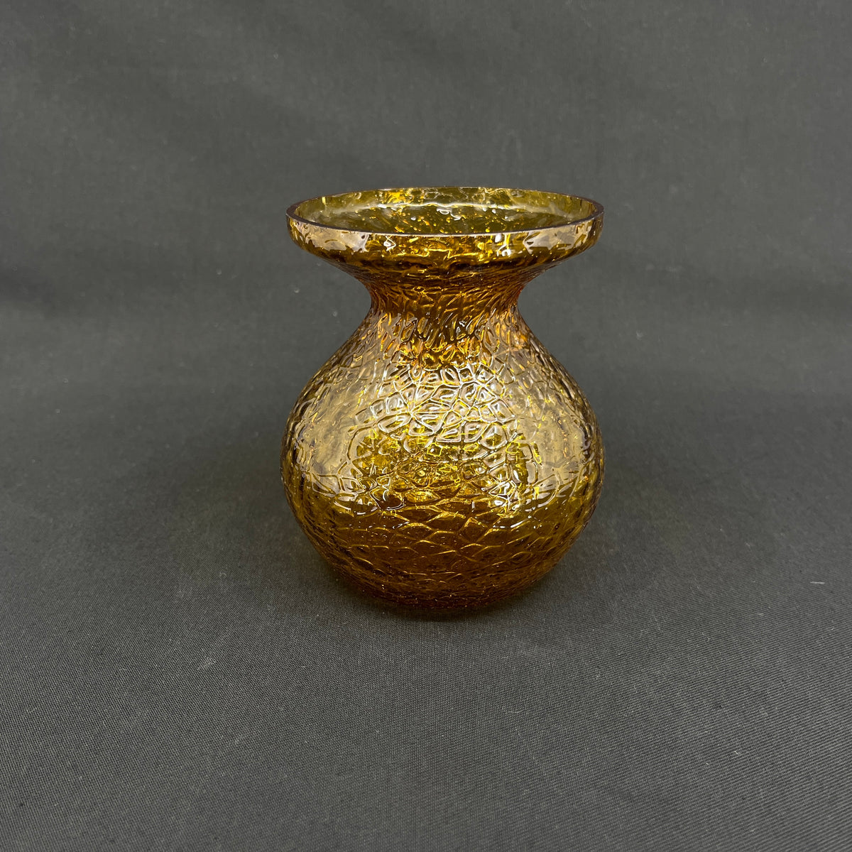 Amber colored hyacinth glass from Fyens Glasværk