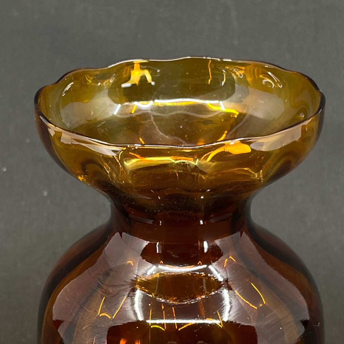Karamel farvet hyacintglas fra Holmegaard Glasværk