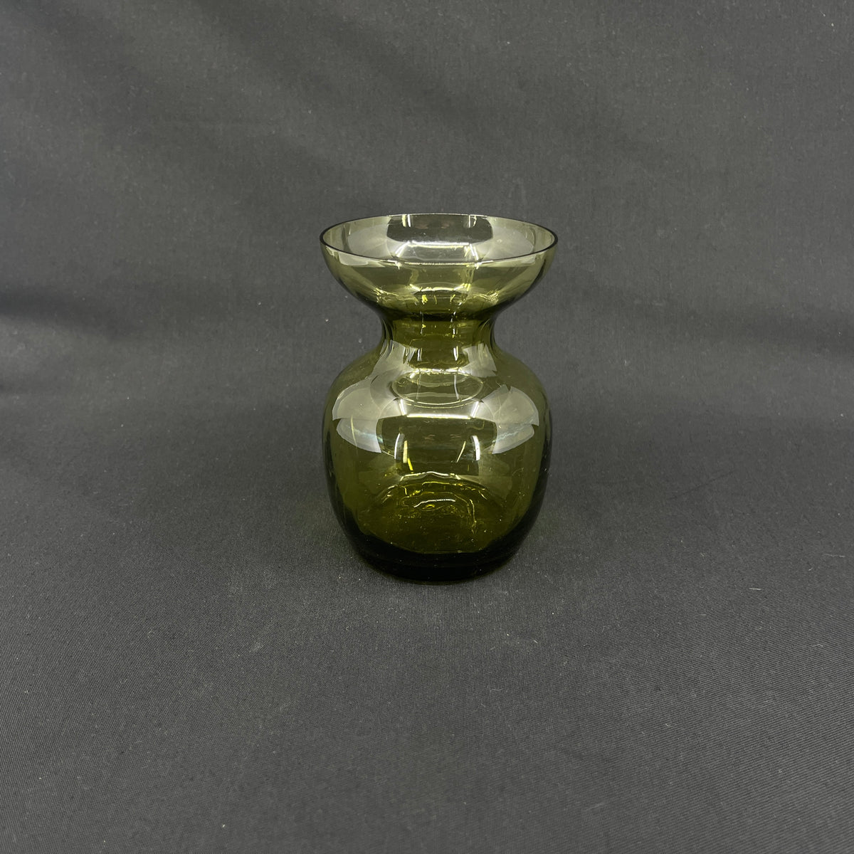 Oliven hyacintglas fra Holmegaard Glasværk