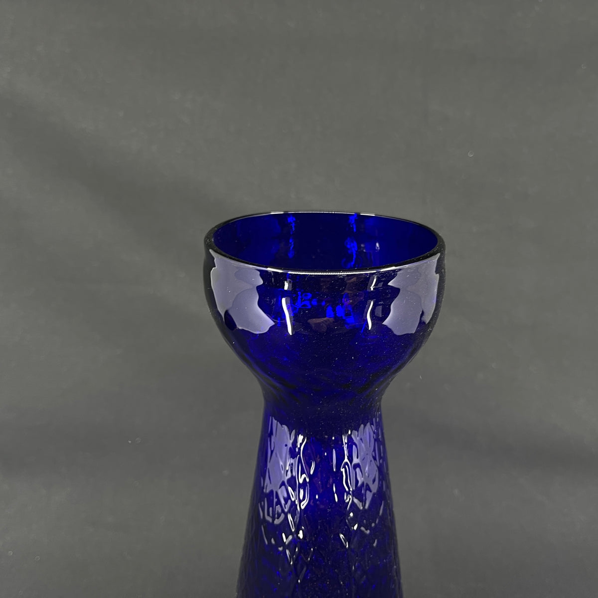 Blåt hyacintglas fra Fyens Glasværk, 1903