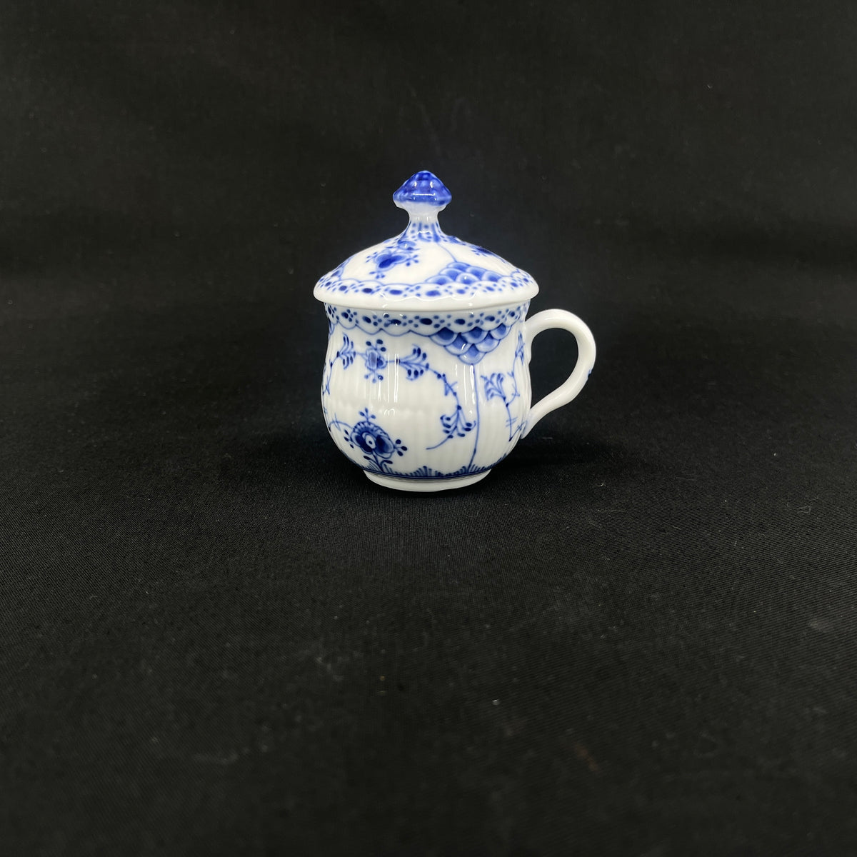 Blue Fluted Half Lace dessert cup, 1/743