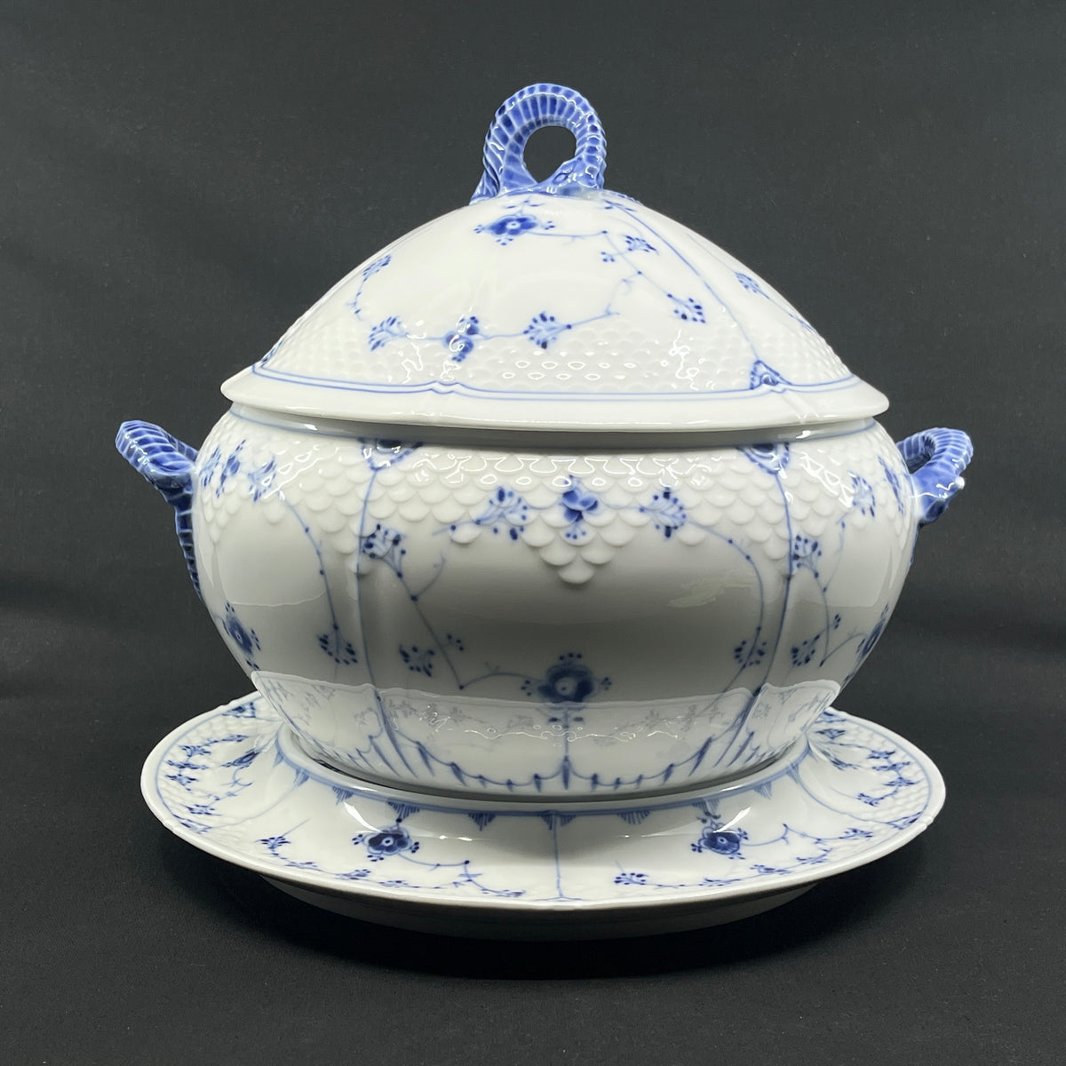 Blue painted tureen with saucer from Bing & Grondahl
