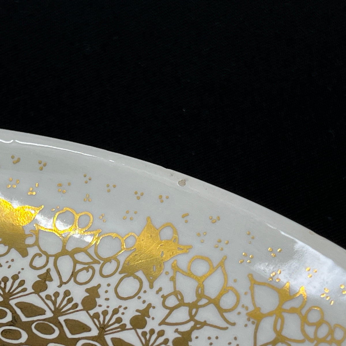 Stor Wiinblad platte - Vinter i guld