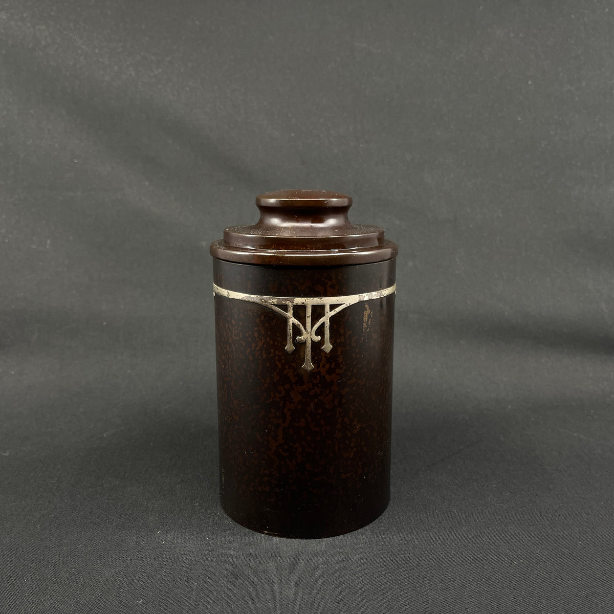 Rare art deco cigar jar from Heintz Art Metal