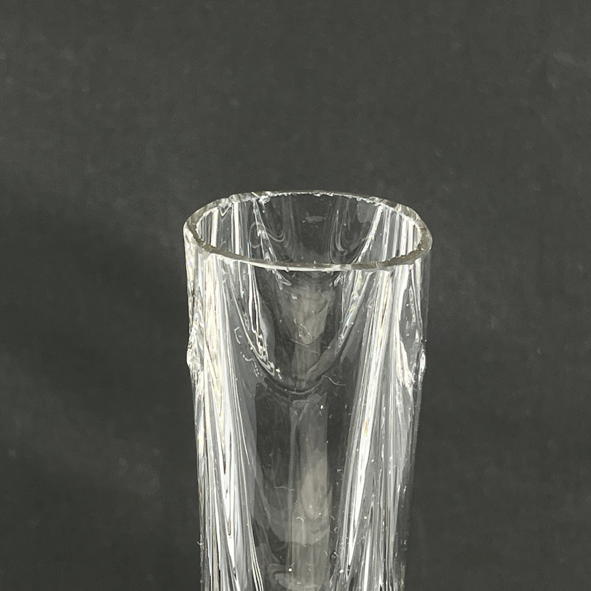 A set of twisted vases from the 1930'sh with wavy optics