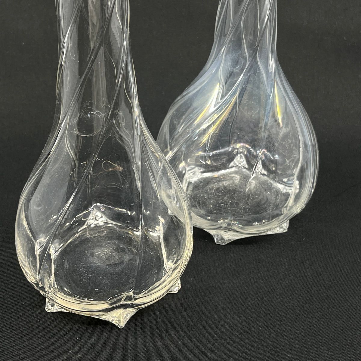 A set of twisted vases from the 1930'sh, 30 cm.