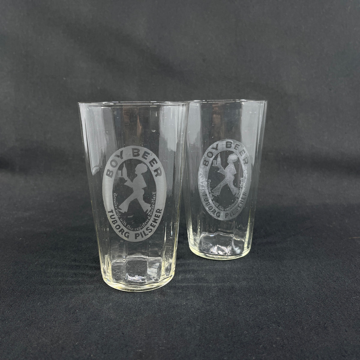 A set of rare Tuborg glasses from the 1930s - Boy Beer