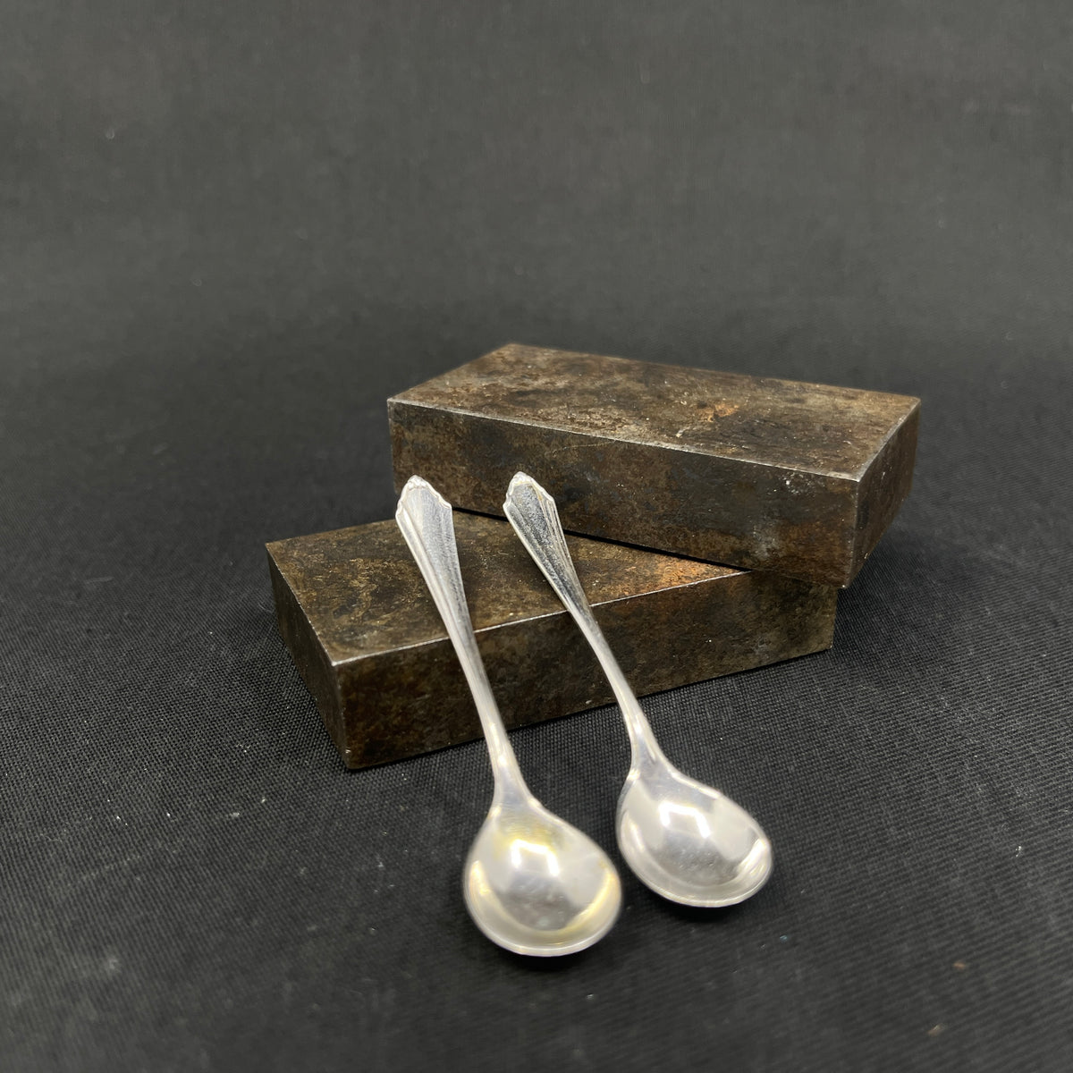 A pair of salt spoons - Art Deco