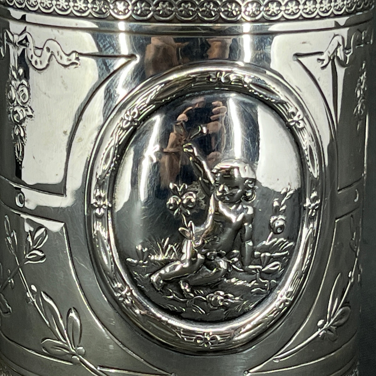 Fransk tedåse i sølv fra 1880'erne