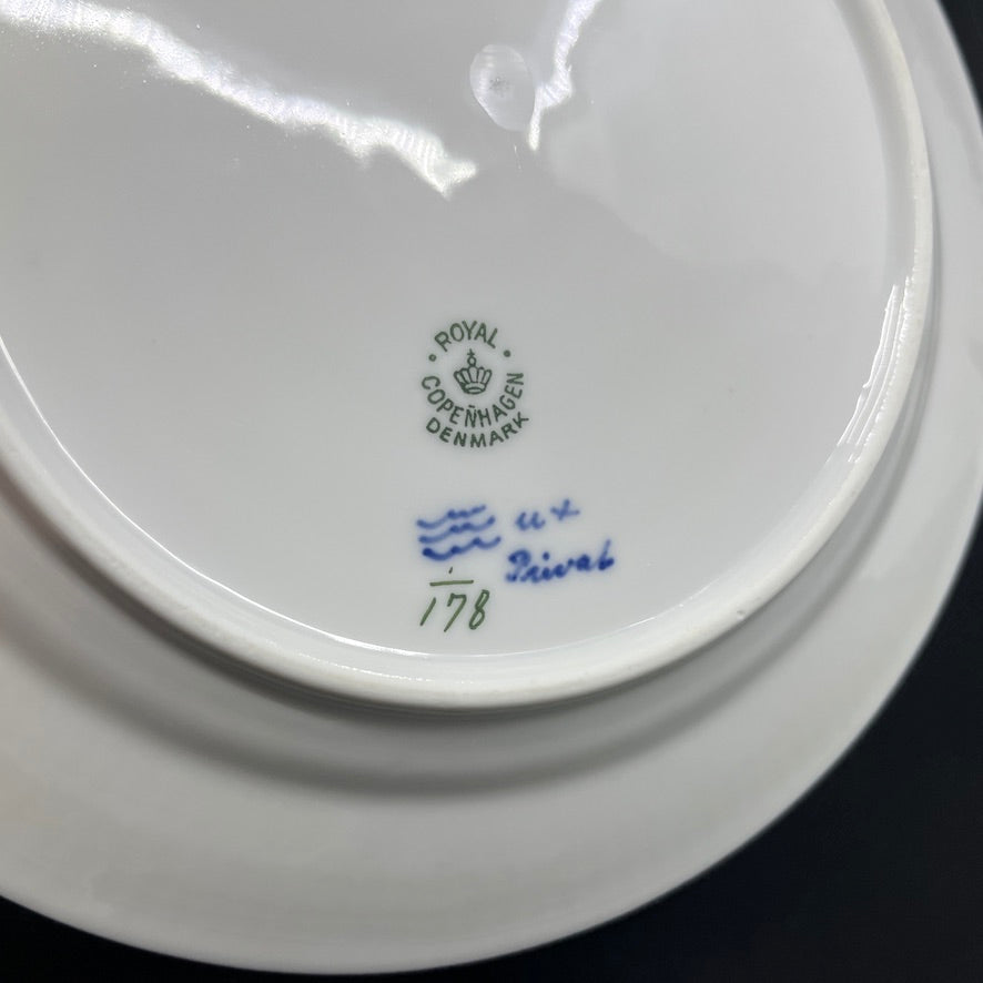 Musselmalet Riflet frokosttallerken, 1/178
