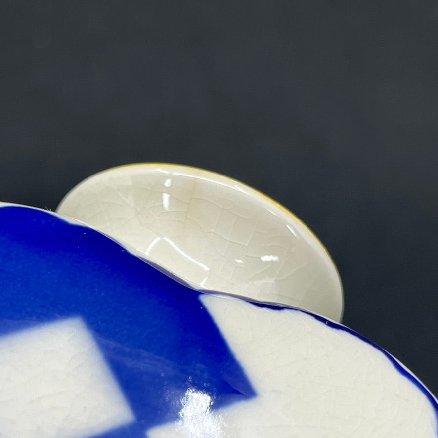 Blue Christmas heart from Aluminia, a little discoloring