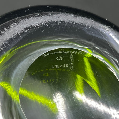 Majgrøn vase fra Holmegaard, 23 cm.