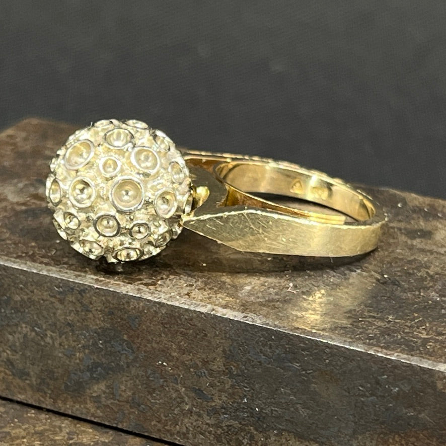 Moderne cocktail ring fra A. Michelsen, 14 karat guld