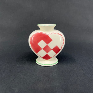 Red Christmas heart from Aluminia, light in color